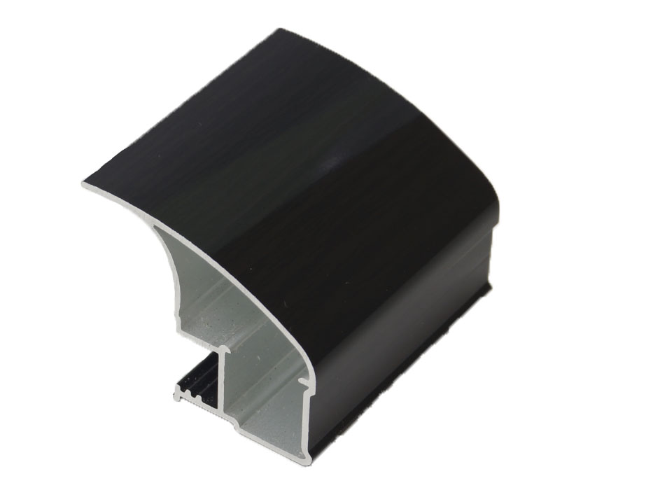 Алюминиевый профиль для шкафа-купе, форма С-Long, цвет венге глянец